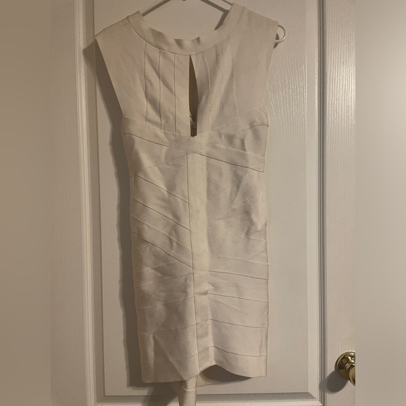 Herve Leger Dresses & Skirts - Herve Ledger Off White Bandage Mini Dress Medium Bodycon Party Cocktail